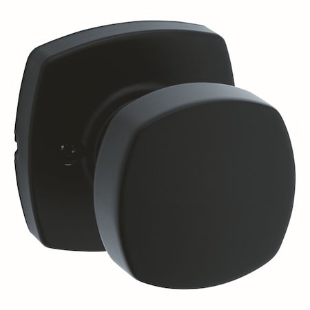 Kwikset Arroyo Knob with Midtown Rose Half Dummy Matte Black Finish 788AYKMDT-514